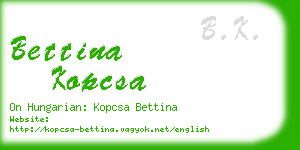 bettina kopcsa business card